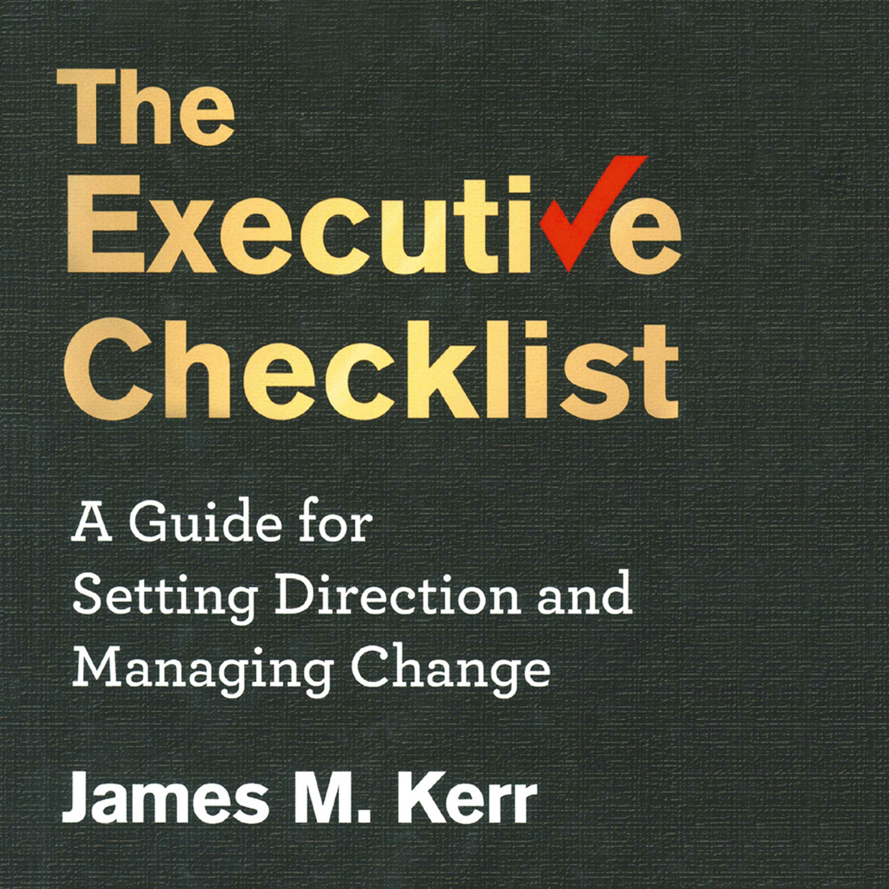 The Executive Checklist: A Guide for Setting Direction and Managing Change - James M. Kerr