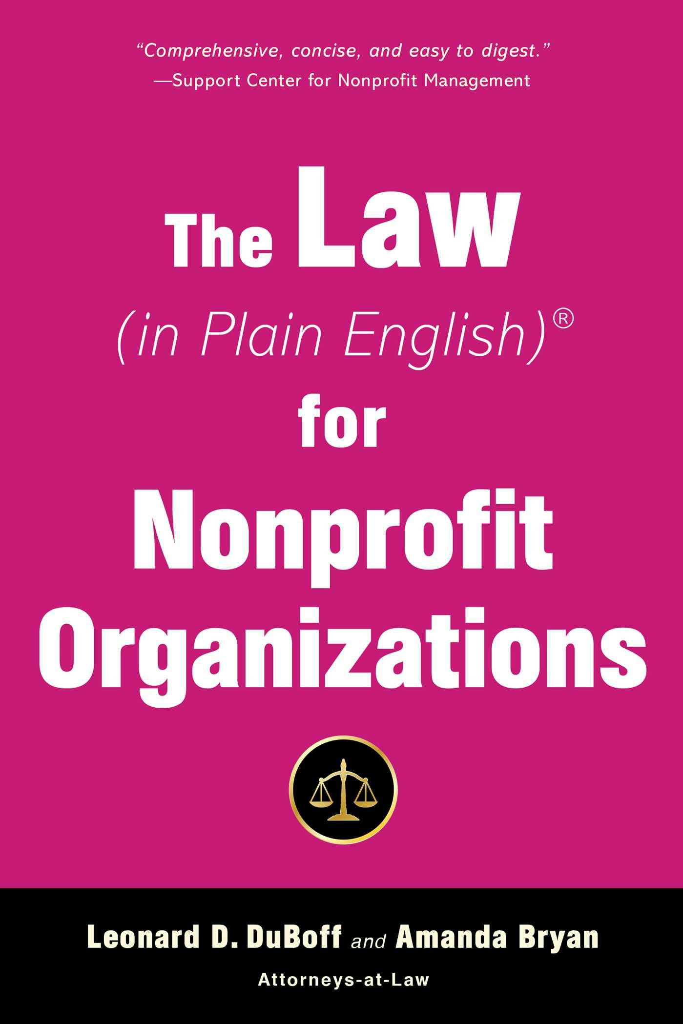 The Law (in Plain English) for Nonprofit Organizations - Amanda Bryan, Leonard D. DuBoff