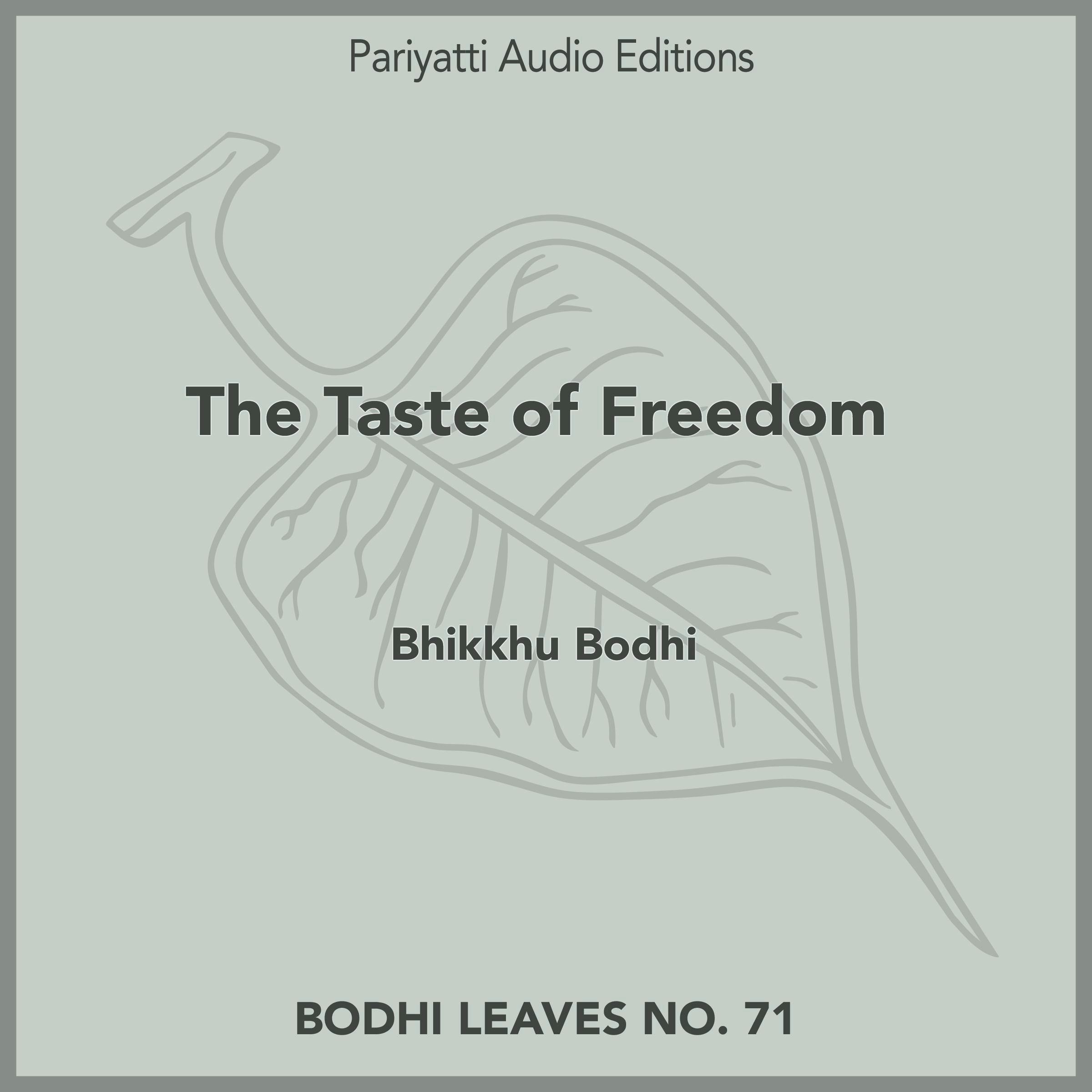 The Taste of Freedom - Bhikkhu Bodhi