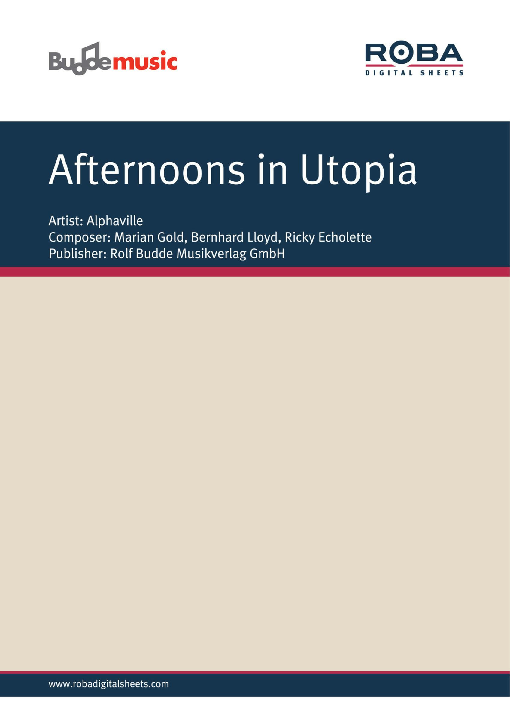Afternoons in Utopia - Marian Gold, Bernhard Lloyd, Ricky Echolette