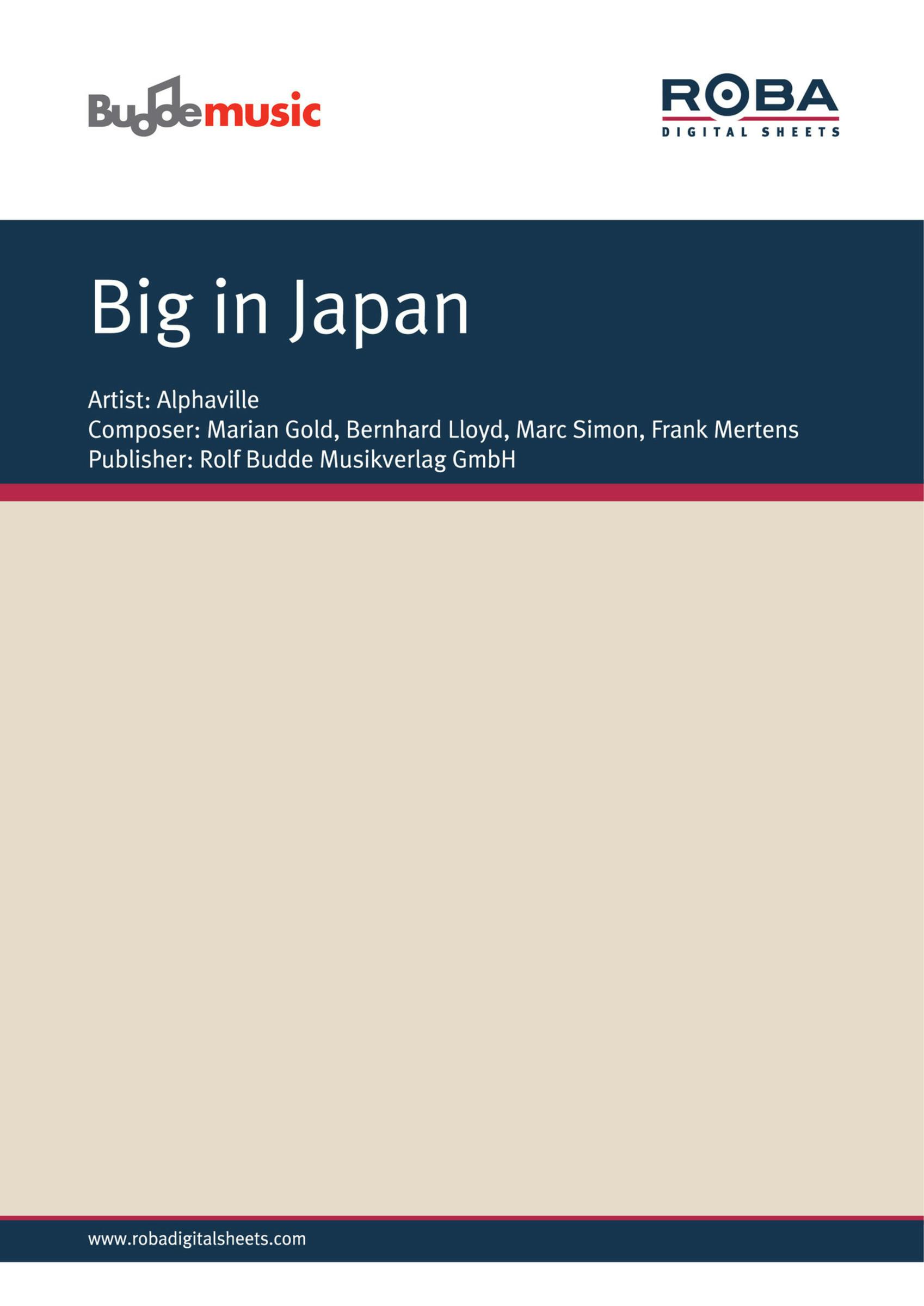 Big in Japan - Marian Gold, Bernhard Lloyd, Marc Simon, Frank Mertens, Peter Glass