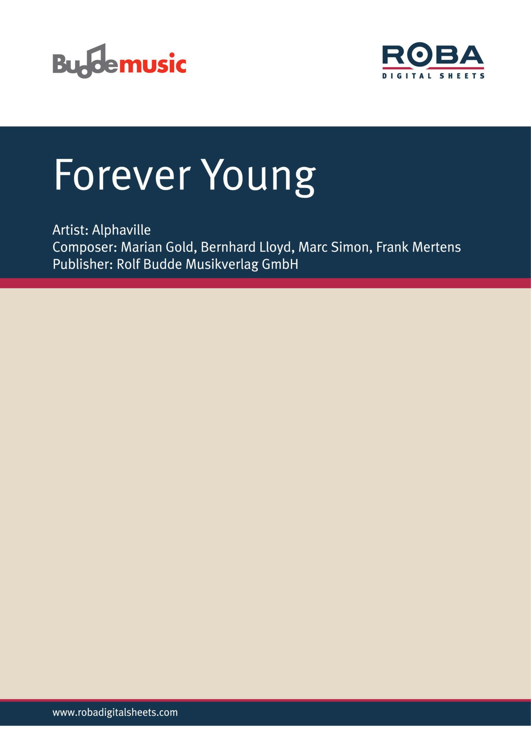 Forever Young - Marian Gold, Bernhard Lloyd, Wolfgang Loos-Wilhelm, Marc Simon, Frank Mertens