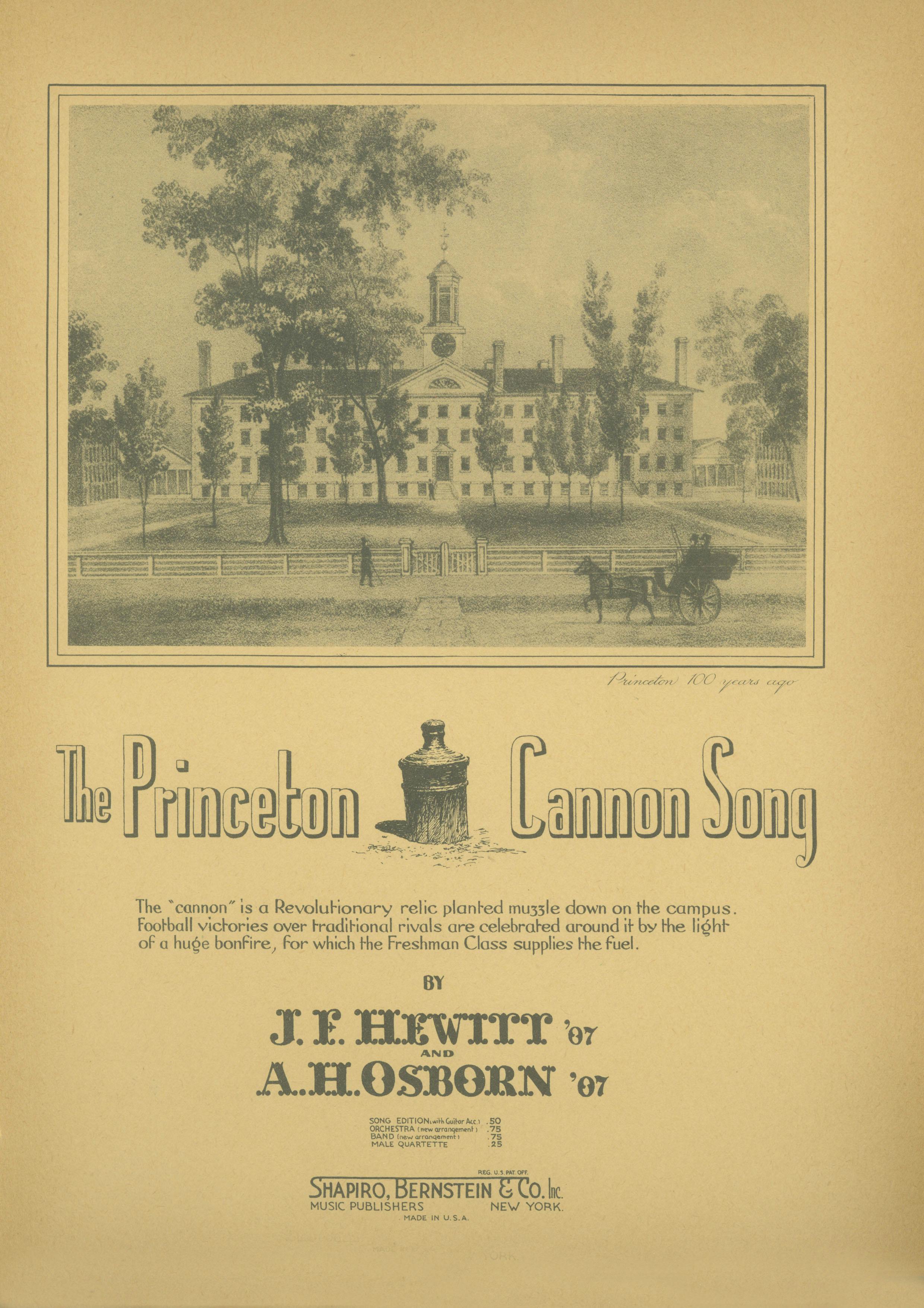 The Princeton Cannon Song - A. H. Osborn, J. F. Hewitt