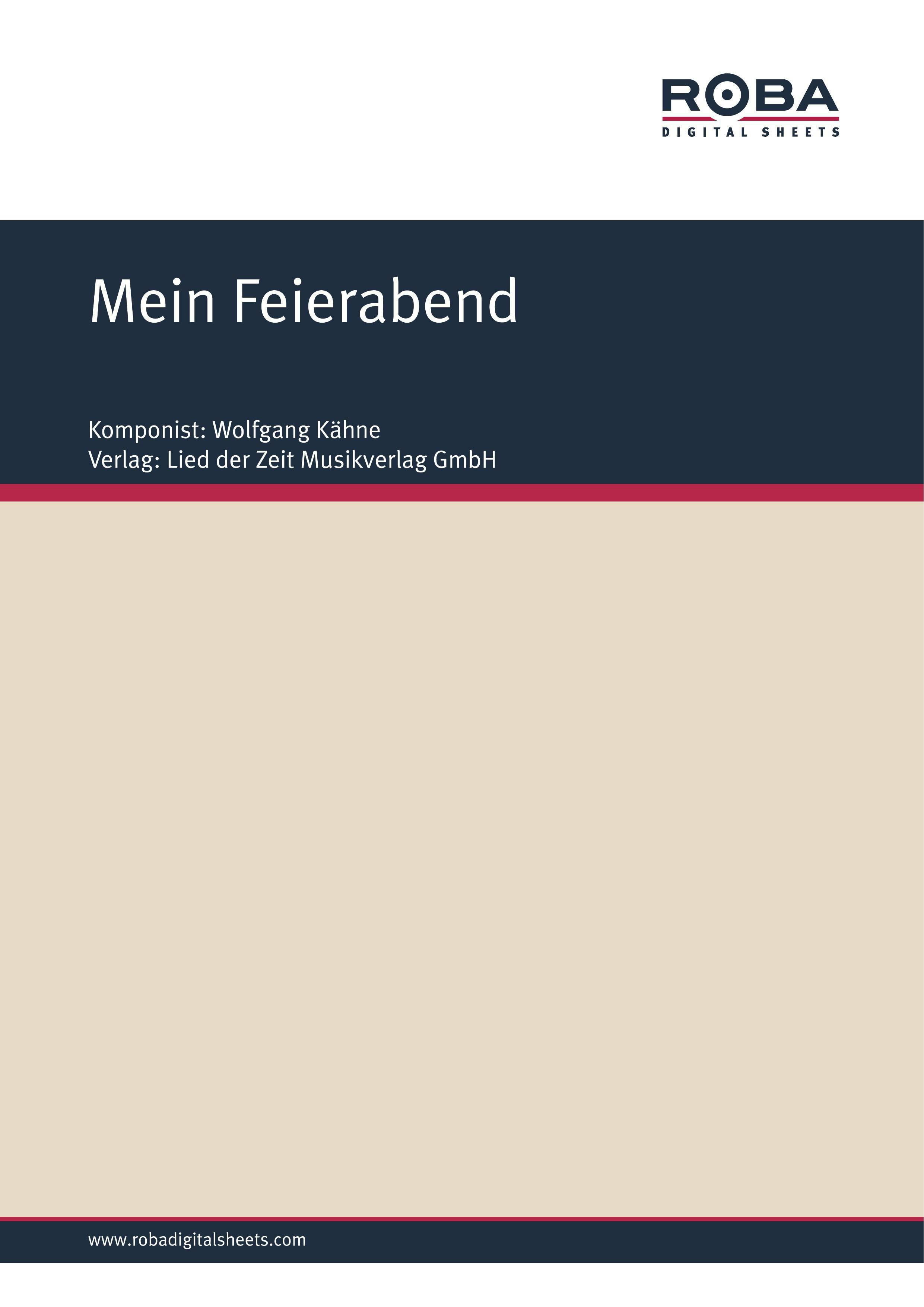 Mein Feierabend - Wolfgang Kähne, Bernhard Bohlke